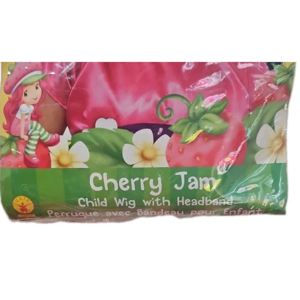 Strawberry Shortcake Cherry Jam Wig & Headband Costume Accessories Halloween 4+‎